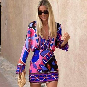 BLOGGER'S FAVE! ZARA PRINTED MINI SKIRT NWT